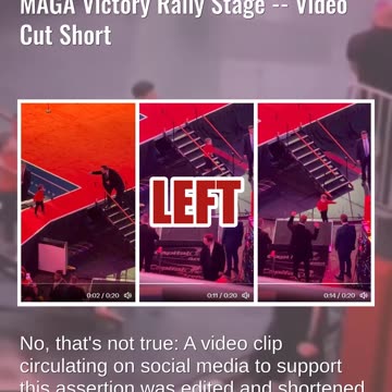 Fact Check: Video Does NOT Prove Elon Musk Left Son When Exiting MAGA Victory Rally Stage -- Cut Vid