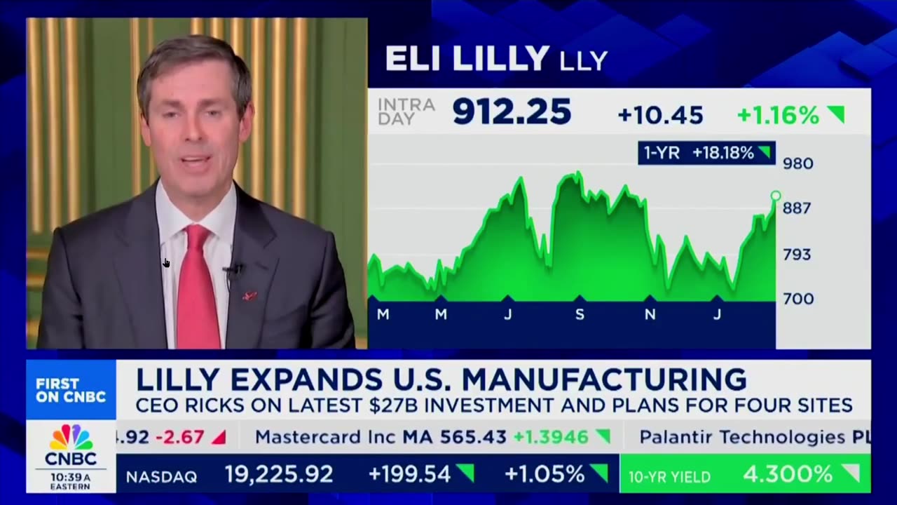 Eli Lilly CEO Dave Ricks: four new sites and a $27 billion investment in the U.S.