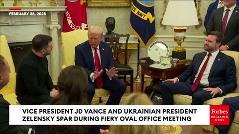 JD Vance And Ukraine's Zelensky Battle During Shocking Oval Office Meeting Where Talks Broke Down 
