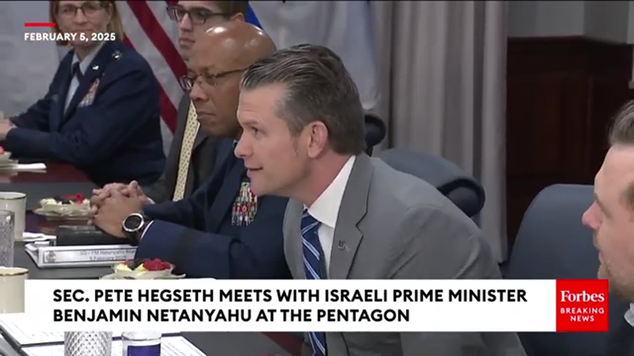 Sec Pete Hegseth Meets With Benjamin Netanyahu After Trump Suggests US Take Over Gaza