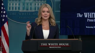 White House press secretary Karoline Leavitt holds a press briefing