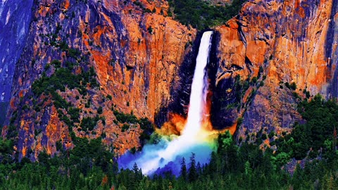 Being watched by Aite Rainbow Falls is really a super happy and romantic thing.