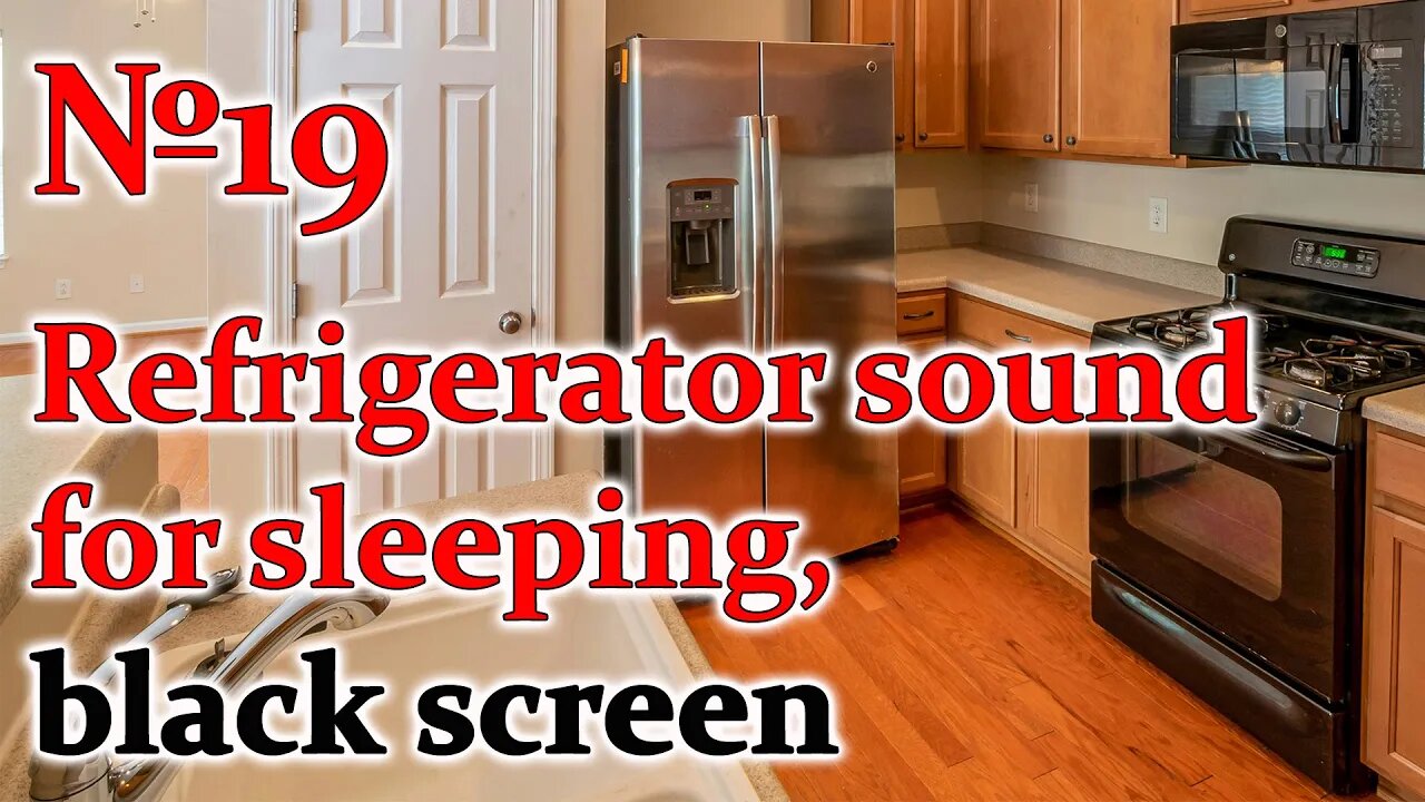 Refrigerator sound for sleeping, black screen №19 ( Production refrigerator with fan )