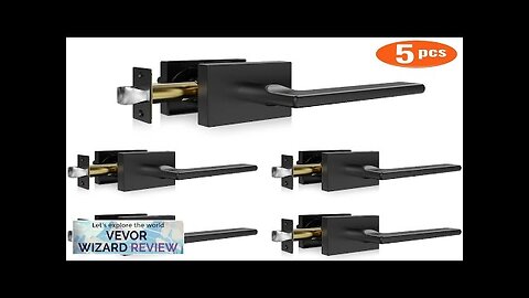 VEVOR Passage Door Handle 5 Pack Matte Black Door Lever Left or Review