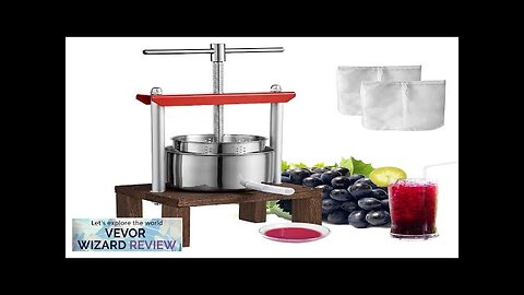 VEVOR Fruit Wine Press 0.53 Gallon/2L 2 Stainless Steel Barrels Manual Juice Review