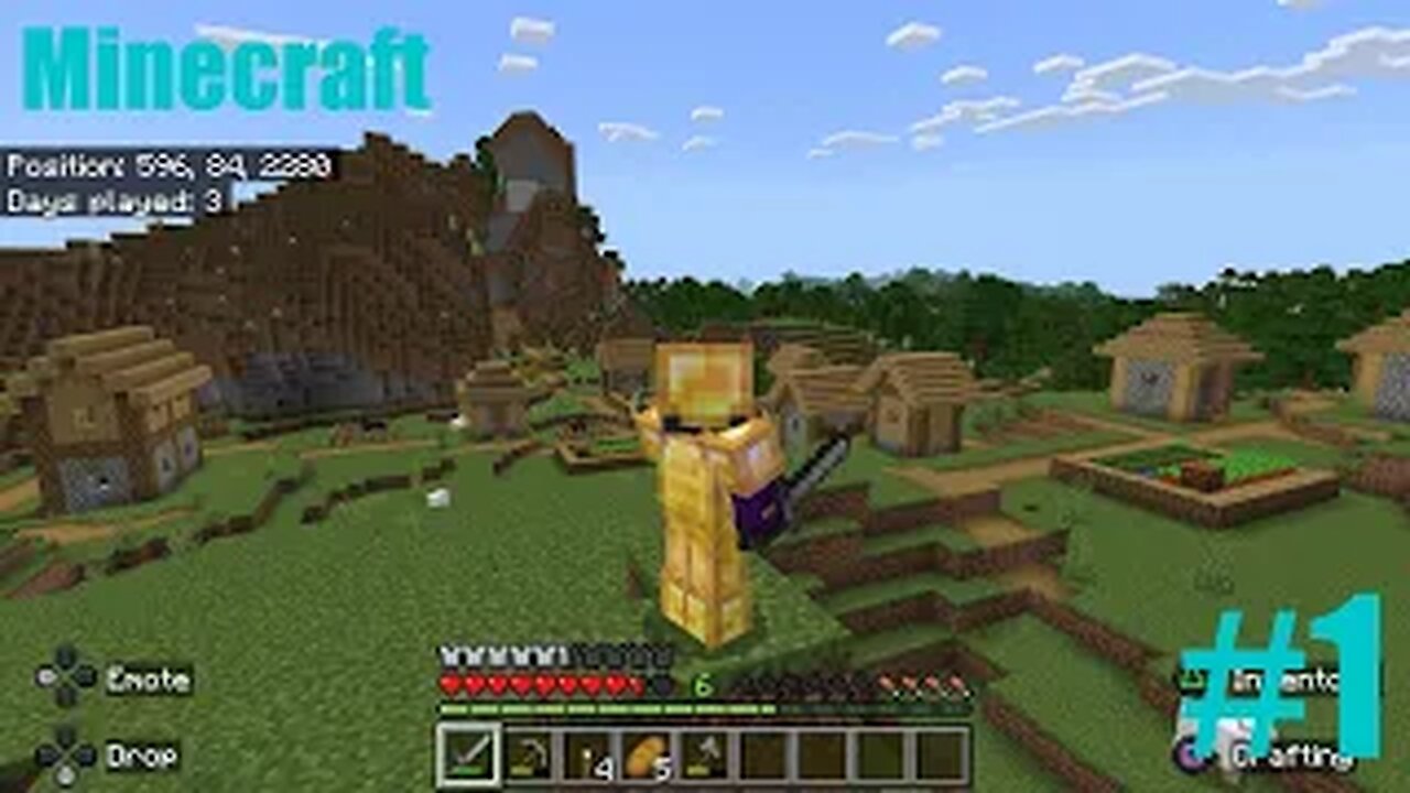 Minecraft Part 1: Discovering 2 Ruin Portals and a Village! 🌍✨