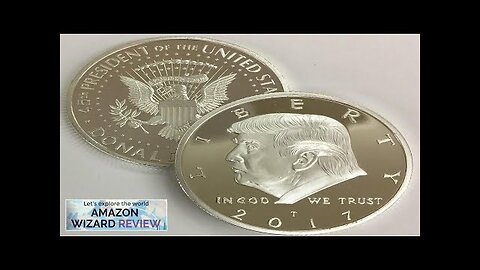 2017 President Donald Trump Inaugural Silver EAGLE Commemorative Novelty Coin 38mm. 45th Review