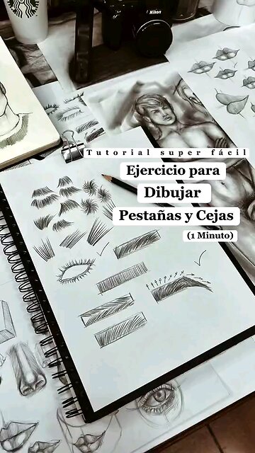 Como Dibujar Realismo ✍️ Fácil pestañas 🎨