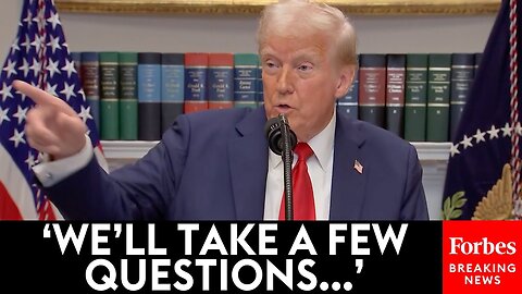 Trump Takes Question After Question From The Press On First Full Day Back In Office