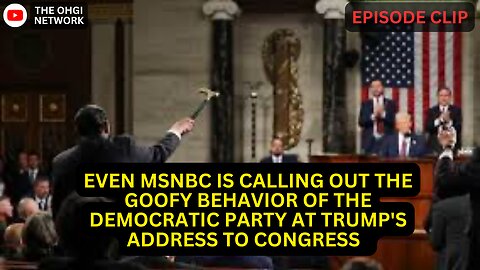 Even MSNBC is calling out the goofy behavior of the Democratic Party at Trump's address to congress