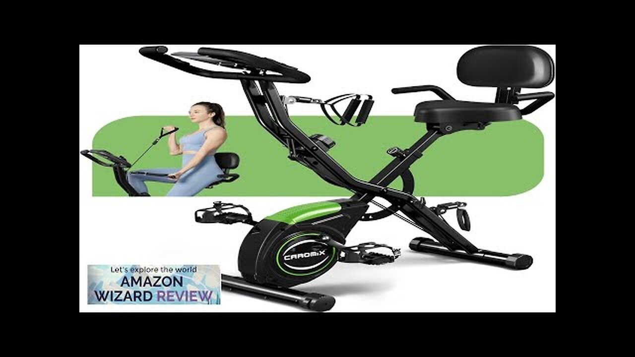 Caromix Folding Exercise Bike 4 in 1 Stationary Bike 16-Level Magnetic Resistance Review