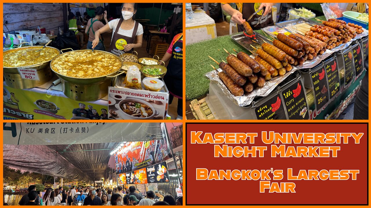 Kasertsart University Annual Night Market Fair - Largest In Bangkok - Thailand 2025