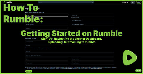 How To Rumble - Setting-Up, Navigating the Creator Dashboard, Uploading, & Streaming on Rumble