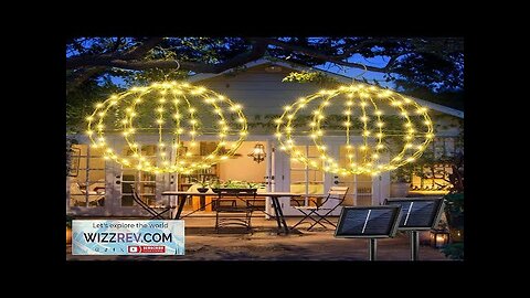 Joomer 2 Pack Christmas Solar Ball Lights 12IN 120 LED Foldable Metal Review