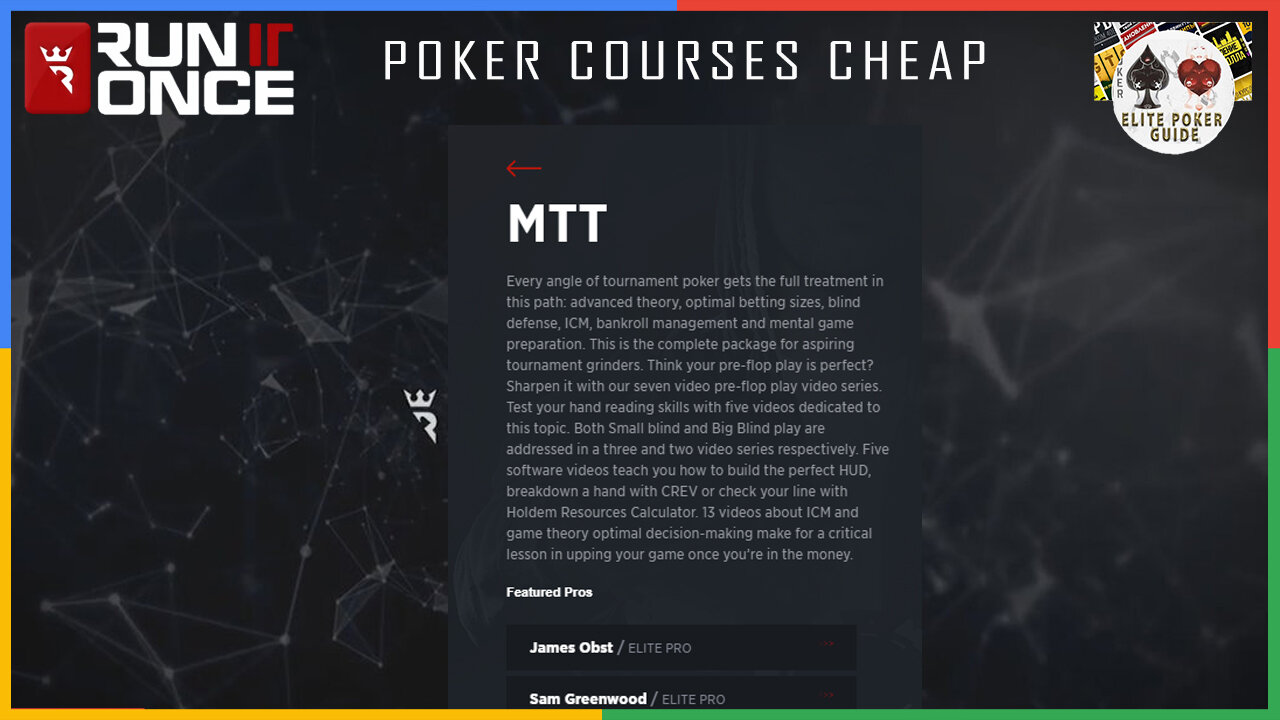 Run It Once MTT Learning Path