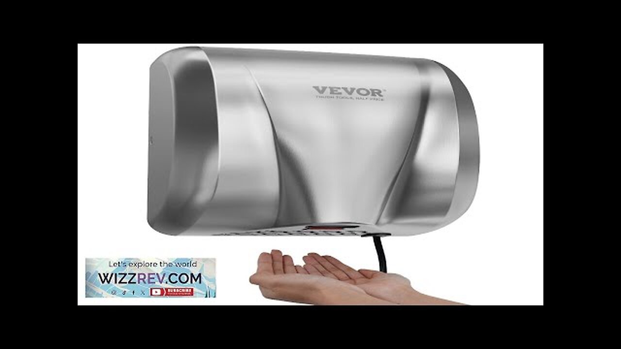 VEVOR Heavy Duty Commercial Hand Dryer 1300W Automatic High Speed Stainless Steel Review