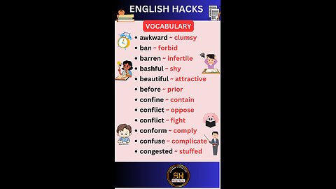 Daily use Important vocabulary words for exam 2025 75 #studyhacks123 #vocabulary #english #shorts