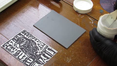 Carving and Printing a Crow Linocut