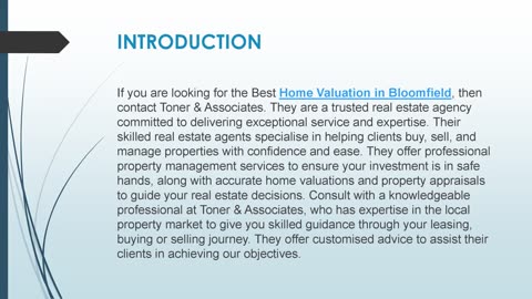 Best Home Valuation in Bloomfield