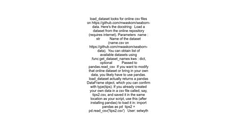 Seaborn load_dataset