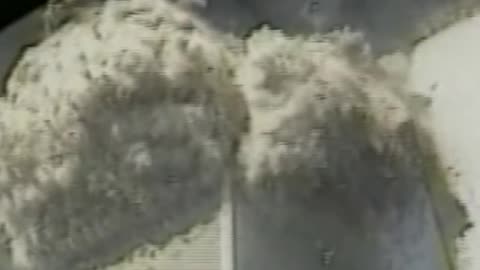 911 South Tower Demolition - Descending Blast Waves And Gas Ejections From Below SLOW MOTION ZOOM