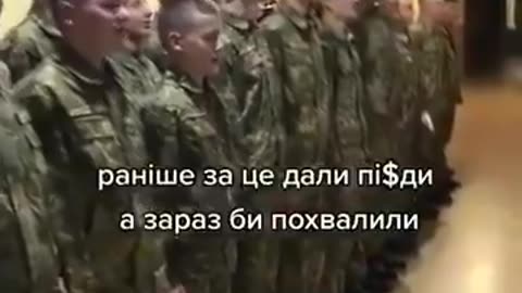 Young kids in Ukraine being initiated into the Military to be sent to the front lines.