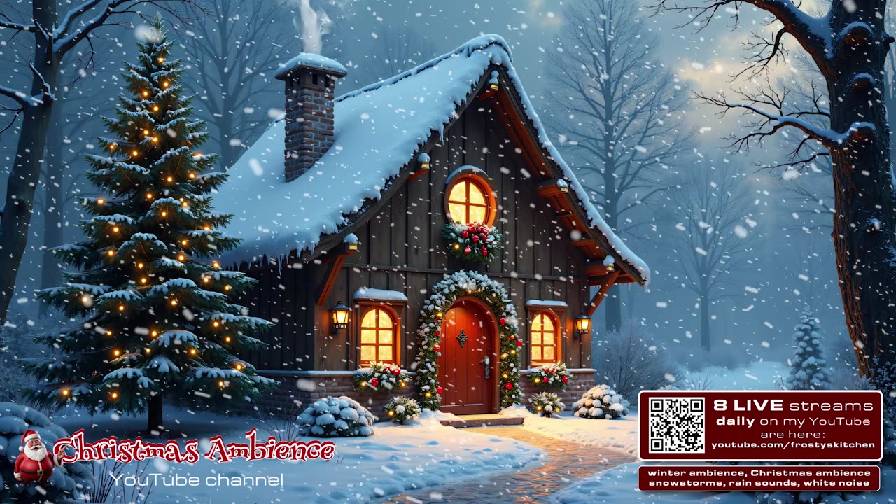 Relaxing Christmas Ambience Holiday Vibes Snowstorm Sounds 92