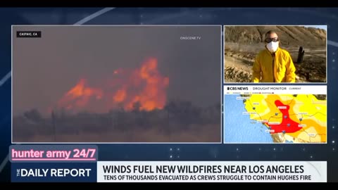 A look at latest wildfire conditions in Los Angeles area as Hughes Fire grows