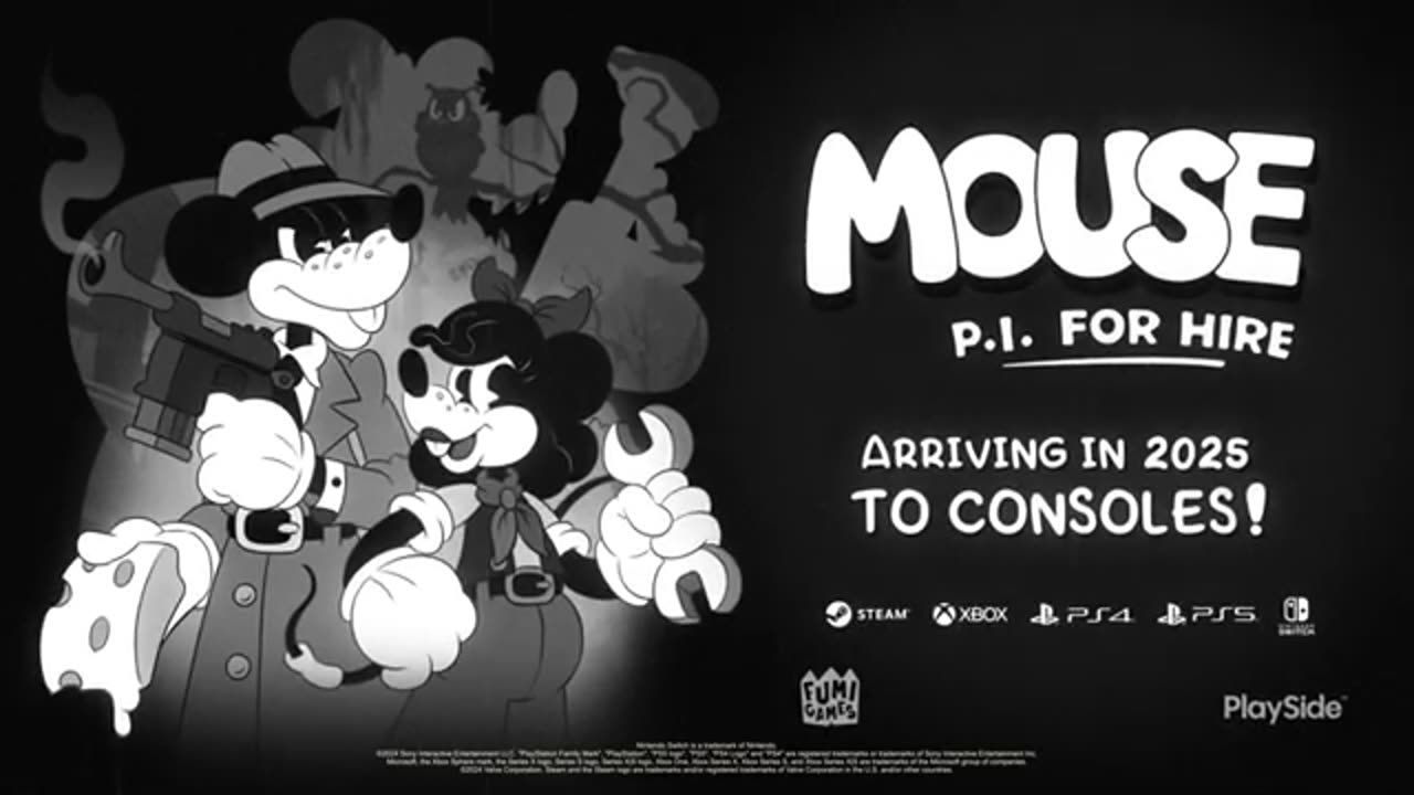 MOUSE P.I. FOR HIRE OFFICIAL CONSOLE ANNOUNCEMENT TRAILER