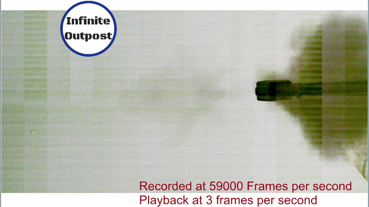 High Speed Camera catches 50bmg at 59000fps - Playback at 3fps