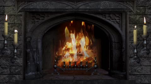 Burning Fireplace ASMR