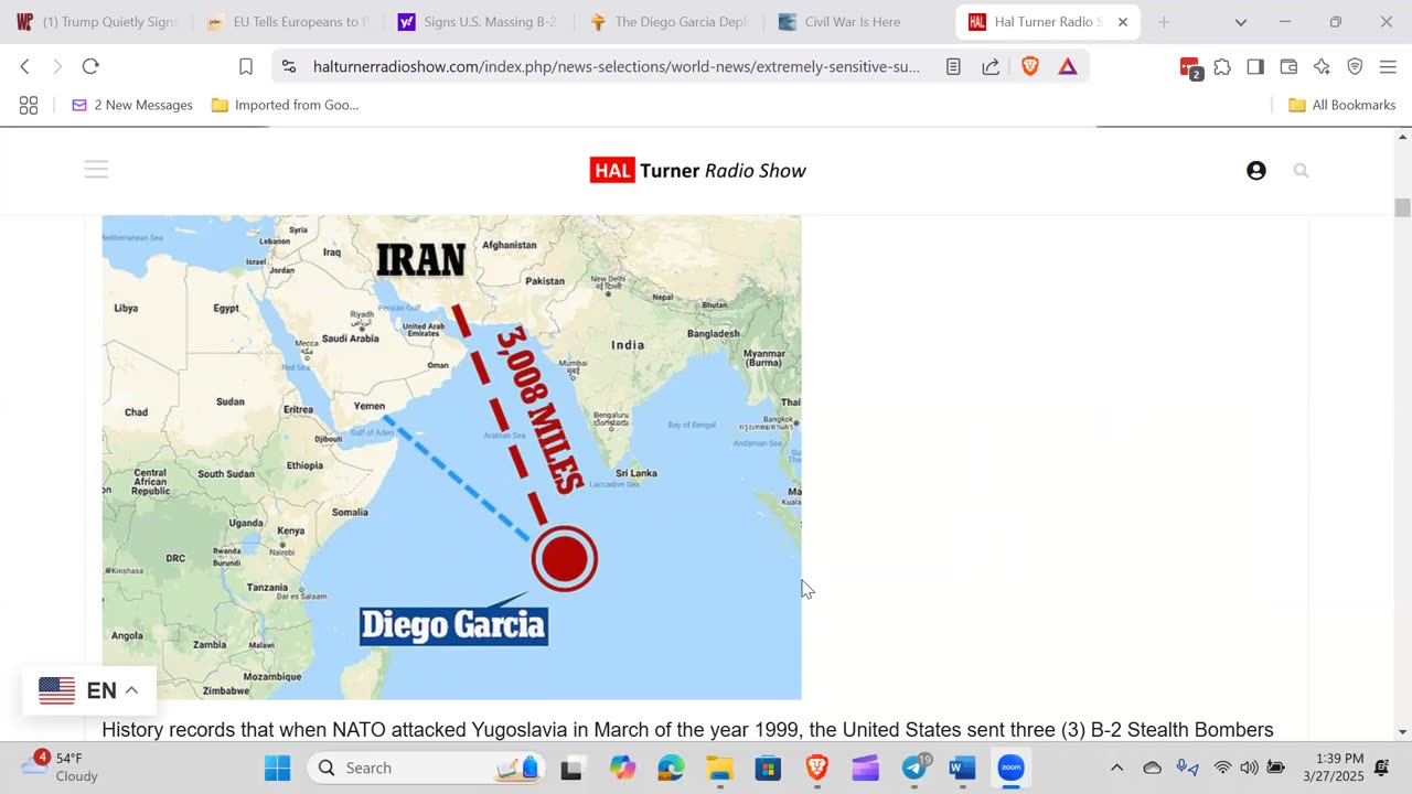US Deploys 7 B2 Stealth Bombers to Diego Garcia While the EU Tells Citizens to Prep for War