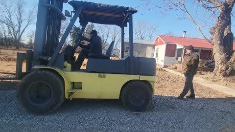 FORKLIFT TO THE RESCUE TO DELIVER INSULATION TO THE MENNONITE BAKERY