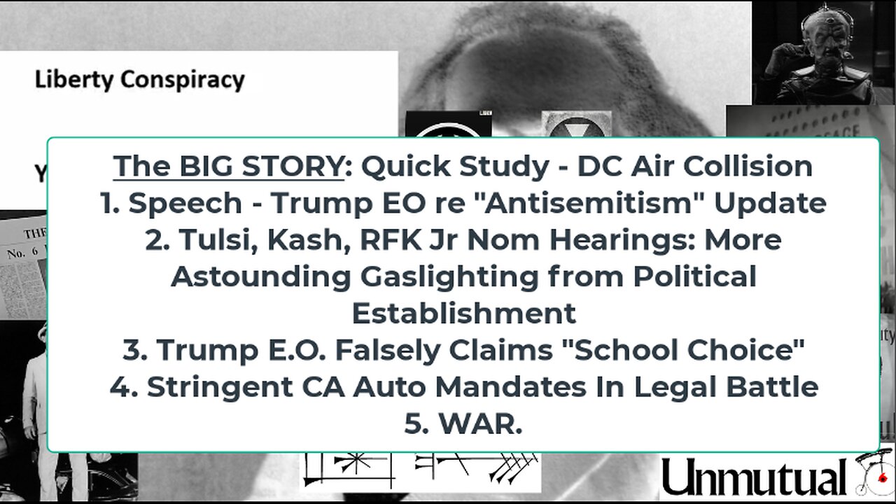 Liberty Conspiracy LIVE 1-30-25 FAA DC Collision, Kash, Gabbard, RFK, Trump Ed Choice?