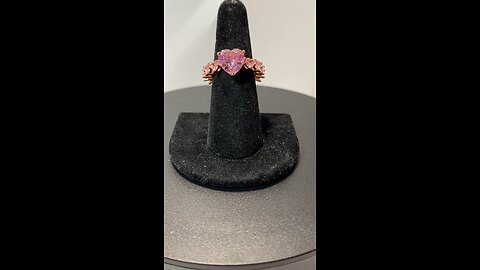 Mini-Vlog: Stop & Shop: Women’s Size 7 Pink Heart Gemstone Ring w/Mini-Hearts on Gold-Tone Backing