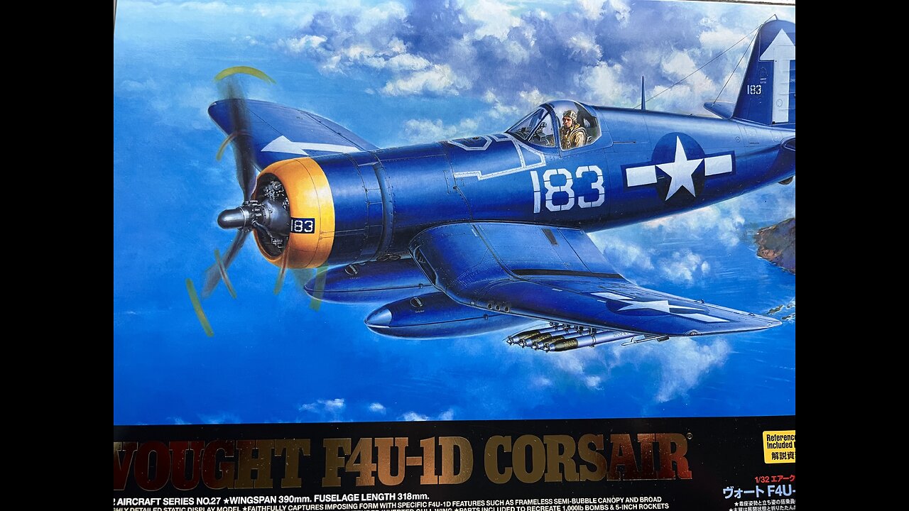 Tamiya Vought Corsair 1/32 scale- clipped wings