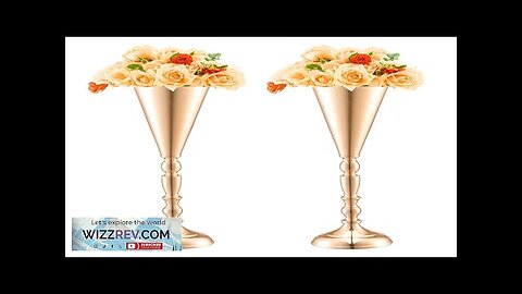 VEVOR 10PCS 43cm/16.9” Tall Wedding Flower Vase Metal Gold Trumpet for Tables Review