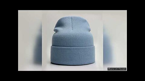 Solid Unisex Beanie Autumn Winter Wool Blends Soft Warm Knitted Cap Men Review