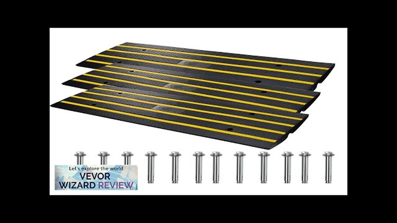 Rumble Ramp VEVOR Curb Ramp 3 Pack Rubber Driveway Ramps Heavy Duty 33069 lbs Review