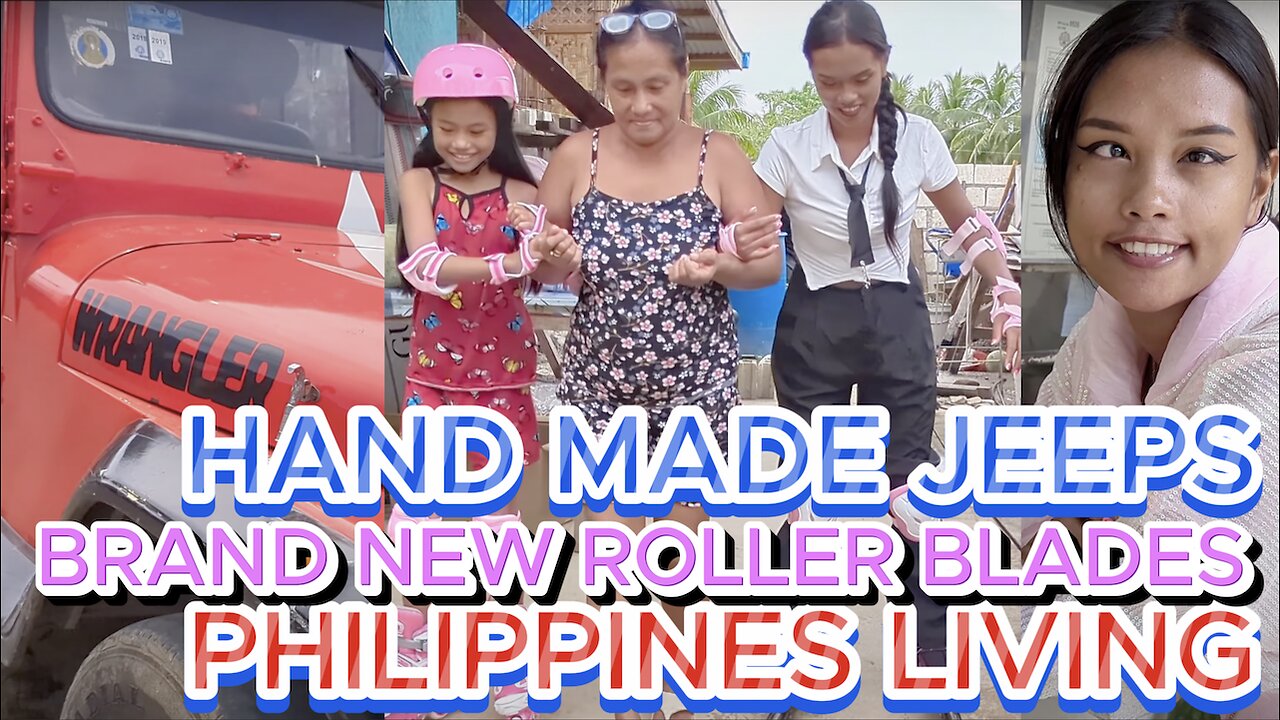 🇵🇭 BRAND NEW ROLLER BLADES! CONSTRUCTION SUPPLIES & HAND MADE JEEPS Off Grid Filipina Philippines