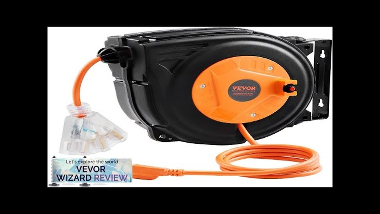 VEVOR Retractable Extension Cord Reel 30 FT Heavy Duty 16AWG/3C SJTOW Power Review