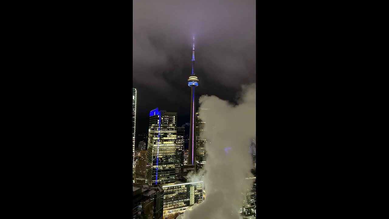 CN Tower in the clouds