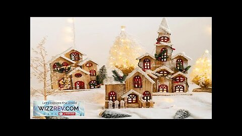 Christmas LED Light Wooden House Luminous Cabin Merry Christmas Decorations for Home Review