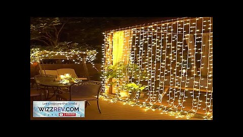 JMEXSUSS 300 LED Remote Control Christmas Curtain Lights Plug in Fairy Curtain Review