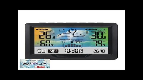 Wireless Weather Station Clock Digital Indoor Thermometer Hygrometer Meter 12H Air Pressure Review