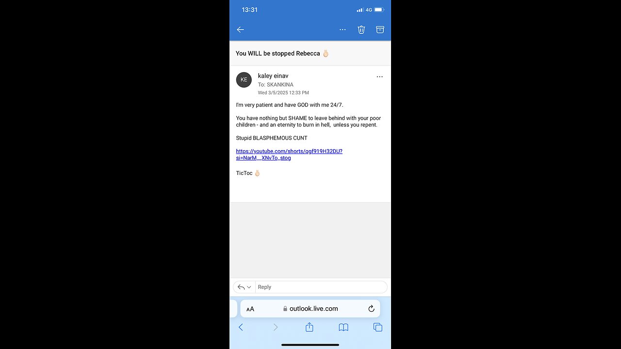 Dumb cunts - blocked and STILL first topic is MOCK KALEY