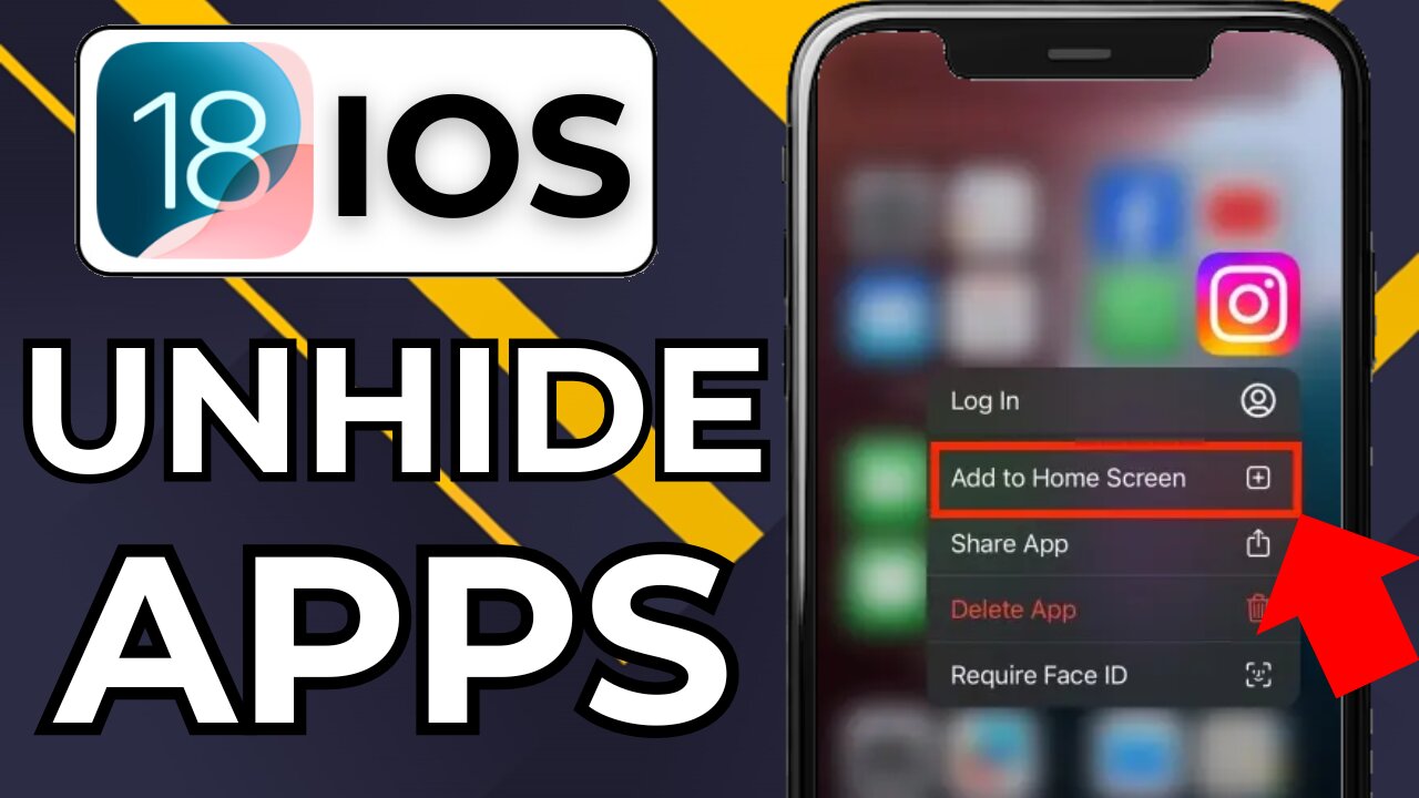 HOW TO UNHIDE APPS ON IPHONE IOS 18