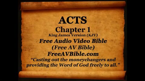 Acts KJV read along audio bible with piano worship music in the background