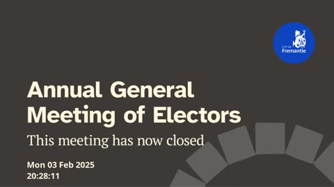 Annual General Meeting of Electors - 3 February 2025