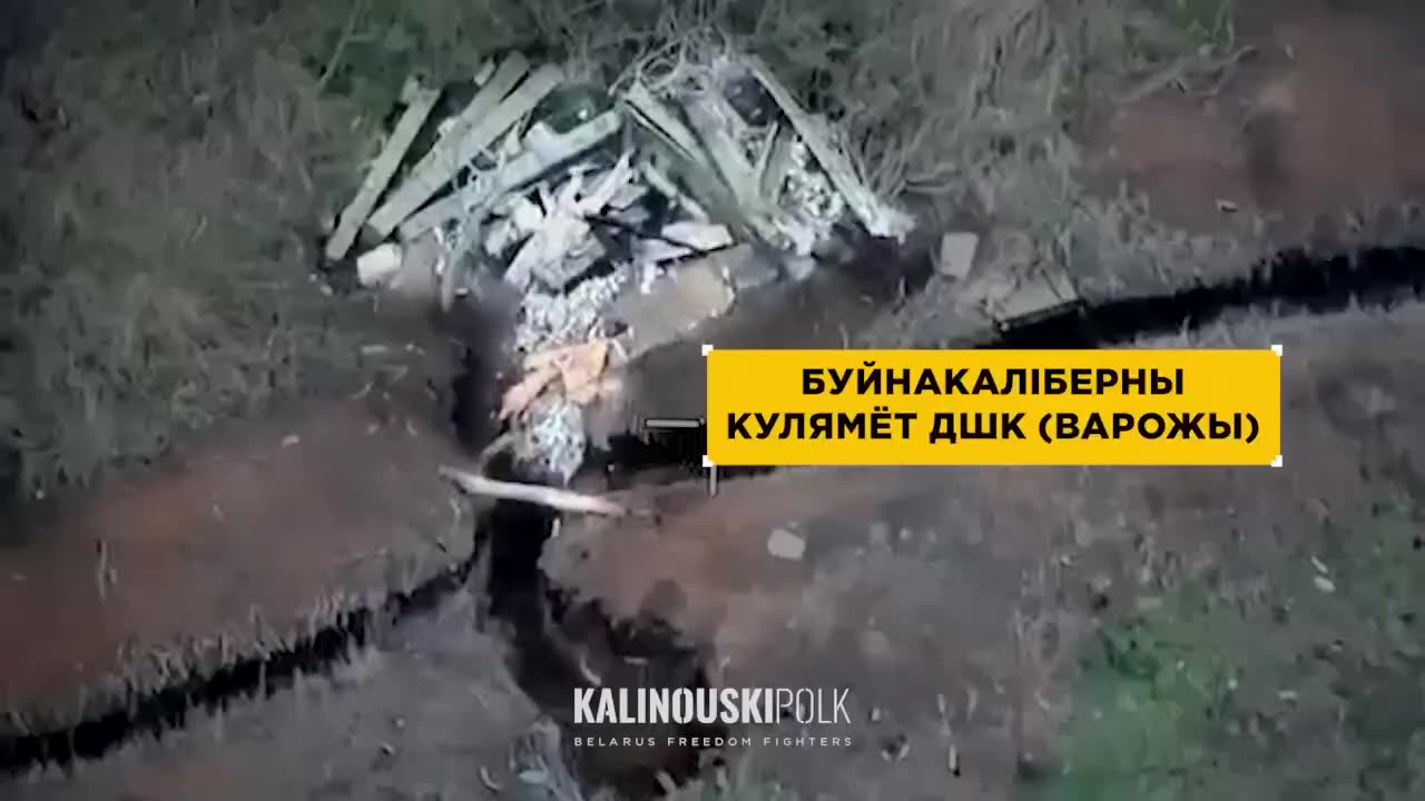 Ukrainian Drones Send 120mm Mortar Shells into Russian Gun Emplacement